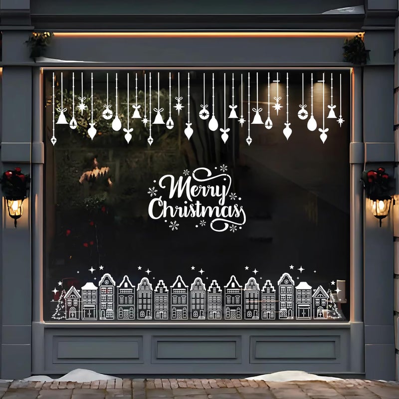 zosylley Christmas Stencils for Crafts Reusable Christmas Window Stencil Xmas Village House Holiday Stencils for Painting on Wood Door Mats Fabrics Decor - Image 3